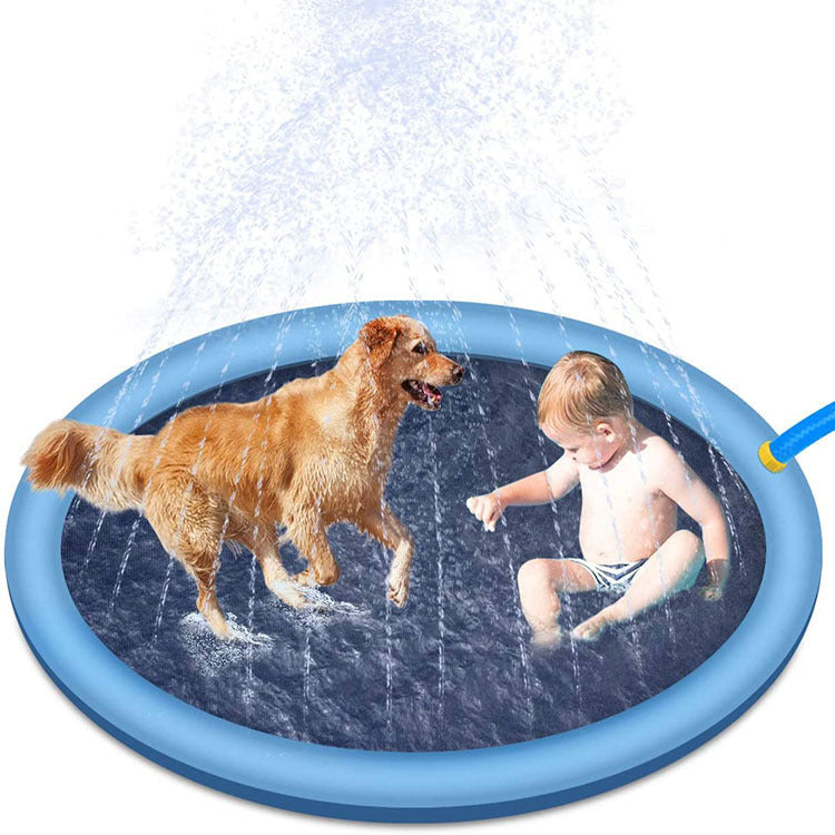 Non-slip Splash Pad For People And Dog, Thicken Sprinkler Pool Summer  Outdoor Water Toys - Fun Backyard Fountain Play Mat For Girls Boys Or Pet  Dog - Temu